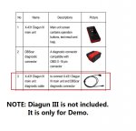 Diagnostic Cable USB Cable for LAUNCH X431 Diagun III Diagun3