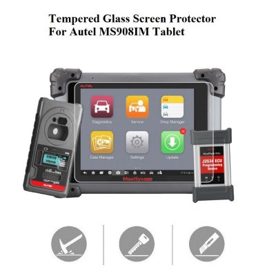 Tempered Glass Screen Protector For Autel MS906 Scanners - 8 Inch 9H Hardness Anti-Scratch Protection