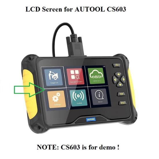 LCD Screen Display Replacement for AUTOOL CS603 Scanner|AUTOOL-CS603 ...