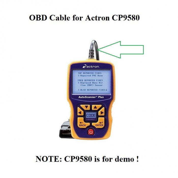 OBD II 16Pin Cable for Actron CP9580 CP9580A CP9580L scanner|Actron ...