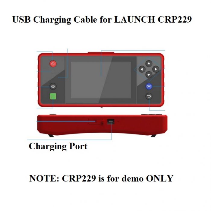 USB Charging Cable for LAUNCH CRP229 Creader Professional-229|LAUNCH ...
