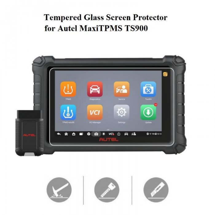 Tempered Glass Screen Protector For Autel MS906 Scanners - 8 Inch 9H Hardness Anti-Scratch Protection