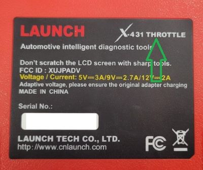LAUNCH X-431 Throttle Pro Scan Tool PART# LAU-301180595